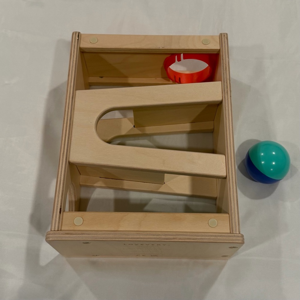 NWT Lovevery Wooden Drop & Roll Ramp With Ball (From Toddler Movement Mini Kit) - Picture 3 of 15